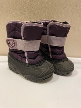 Kamik Purple and Light Pink Kids Snow Boots